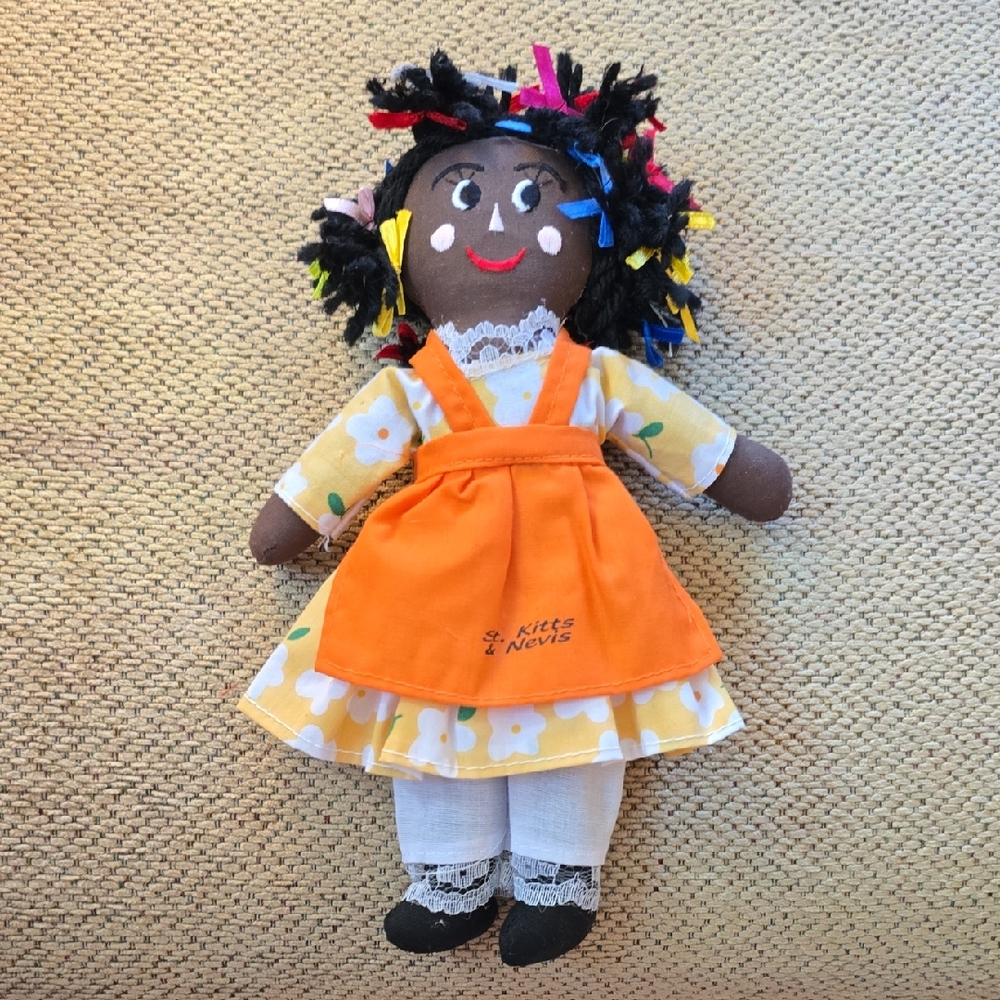 St. Kitts & Nevis Vintage Collectible Doll - EUC